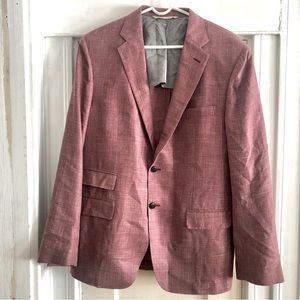 Italian Maurizio Baldassari Brera Faded Maroon Cotton Blazer, size 42R (US SIZE)